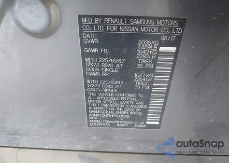 2017 Nissan Rogue S from USA, damaged, VIN KNMAT2MT1HP600038